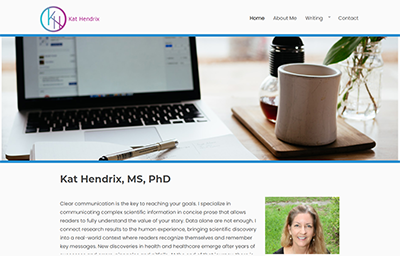 Image of Kat Hendrix website