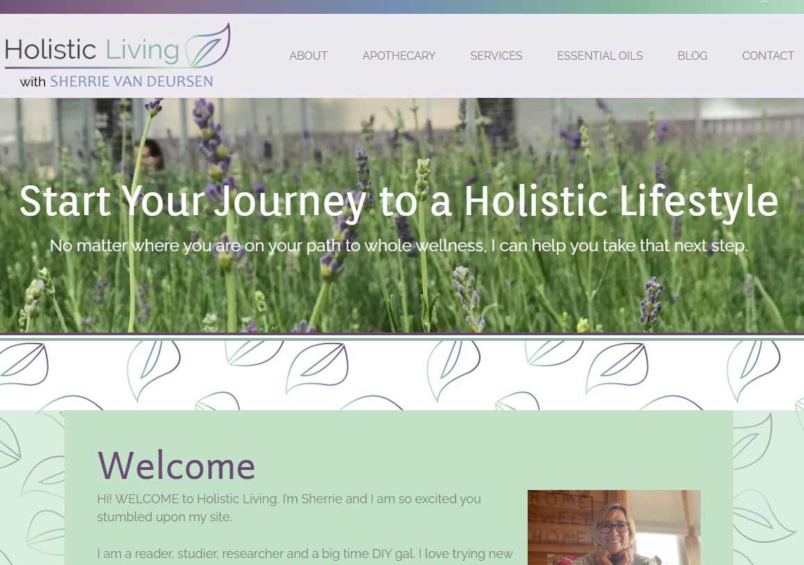 website for Holistic Wellness with Sherrie Van Deursen