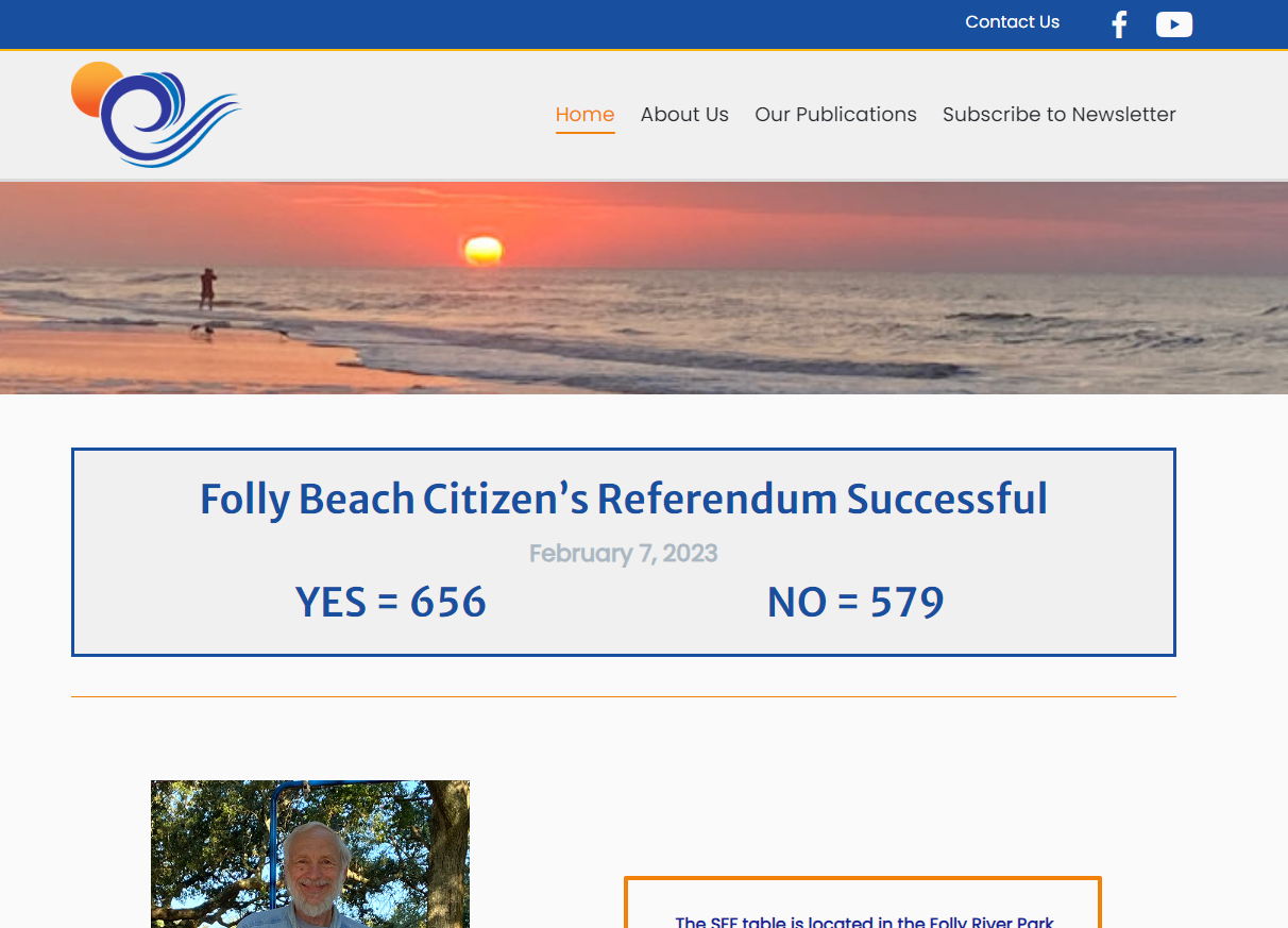 Save Folly's Future Website as of November 2023